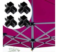 Honseadek Capuchon de rechange pour pied d'auvent 34 x 34 mm, capuchon de poteau central de tente pour tonnelle et auvent, connecteur de poteau de tente en plastique, extrémité carrée résistante aux