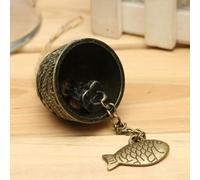 Honseadek Carillon à vent Feng Shui en forme de poisson dragon pour la maison, cloche porte-bonheur avec panneau de bon augure, carillon en alliage de zinc fait à la main avec corde de chanvre, jardin