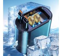 Honseadek Chargeur de voiture 66 W, charge rapide de voiture avec câbles rétractables, double sortie USB 12 V, design compact pour montage, noir/blanc