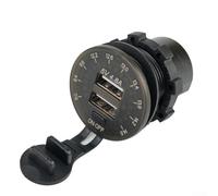 Honseadek Chargeur de voiture double USB 5 V 4,8 A avec affichage voltmètre LED, prise de charge rapide pour véhicules de 12 V à 24 V, adaptateur d'alimentation de voiture avec tension