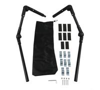 Honseadek Chariot pliant en carbone avec poignée de hauteur et pliage variable et chariot plat amovible pour le camping en acier