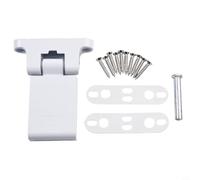 Honseadek Charnière de porte battante blanche en alliage avec drapeau droit pour sécurité Elite Gauche Plus pour main réversible pour portes en plastique et acier Finition aluminium