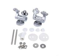 Honseadek Charnières en bois et résine compatibles avec la plupart des cuvettes britanniques - Antirouille - Couvercle avec siège en alliage de zinc et céramique - Abattant à fermeture amortie pour -