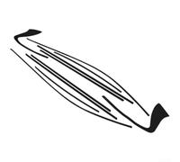 Honseadek Chrome Delete, Autocollants occultants pour garniture de fenêtre, noir brillant, pour Q50 Q50S 2014-24, en vinyle de qualité supérieure, installation sans bulles, résistant aux rayures