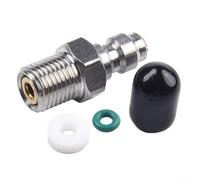 Honseadek Clapet anti-retour à filetage mâle en acier inoxydable 8 mm pour remplissage de fusil pneumatique haute pression M10 1/8NPT 1/8BSPP Argent (1/8BSPP)