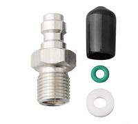 Honseadek Clapet anti-retour à filetage mâle en acier inoxydable de 8 mm pour remplissage de fusil pneumatique haute pression M10 1/8NPT 1/8BSPP argenté (M10 x 1)