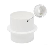 Honseadek Clapet anti-retour en PVC pour salle de bain, cuisine, extracteur de ventilateur, conduit de ventilateur, blanc, rond, en ligne, convient aux tuyaux de 80 mm, 100 mm, 110 mm, 120 mm, 150 mm