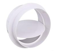 Honseadek Clapet anti-retour en PVC pour salle de bain, cuisine, extracteur de ventilateur, conduit de ventilateur, blanc, rond, en ligne, convient aux tuyaux de 80 mm, 100 mm, 110 mm, 120 mm, 150 mm