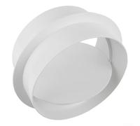 Honseadek Clapet anti-retour en PVC pour salle de bain, cuisine, extracteur de ventilateur, conduit de ventilateur, blanc, rond, en ligne, convient aux tuyaux de 80 mm, 100 mm, 110 mm, 120 mm, 150 mm