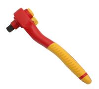 Honseadek Clé à cliquet isolée 3/8" 1000 V haute tension Outil de sécurité avec levier de commutation pour douilles de 6,3 mm, 10 mm, 12,5 mm, rouge (10 mm)