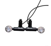 Honseadek Clignotant LED pour scooter électrique et scooter, compatible 48 V 60 V, lentille jaune, boîtier noir, paire avec connexion à 2 fils, indicateur étanche pour vélo électrique