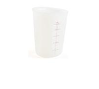 Honseadek Colle en résine pour loisirs créatifs - Gobelet gradué de 250 ml ou 500 ml avec bec verseur transparent et marquages de volume Dishwa en silicone pour tasse (petit)