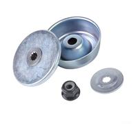 Honseadek Collier Nut Plus Rider Plaque pour Stihl Fs120 Fs200 Fs250 Débroussailleuse Métal M10x1 Filetage Gauche 4pcs Remplacement Tête Engrenage Lame Fixation avec Set