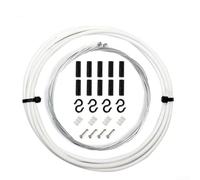 Honseadek Compatible avec le boîtier de câble de vitesse de vélo avec tube intérieur en PTEE pour faible friction, comprend un pipeline à vitesse variable de 4 mm et un transformateur avant (SKU blanc