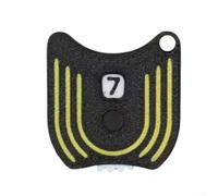 Honseadek Compteur de golf mécanique de poche avec chaîne de fixation pour ceinture à gants, utilisation à une main, léger (noir)