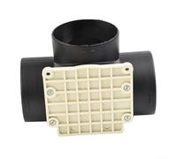 Honseadek Conduit d'air chaud de 75 mm, connecteur d'aération en T pour chauffage, tuyau de sortie d'air OD de 75 mm pour une répartition efficace de la chaleur, noir