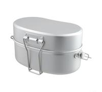 Honseadek Cookware Plus Batterie de cuisine multifonction en aluminium pour pique-nique et randonnée 1 l Noir