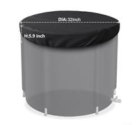 Honseadek Corde de bain glacée d'extérieur 420D pour eau en tissu, housse de baignoire résistante au froid et à la poussière avec housse élastique coupe-vent Oxford grande baignoire légère 81,3 x 81,3