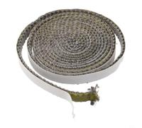 Honseadek Corde plate noire pour poêle - 10 mm x 3 mm - 2 m - Joint en verre - Pour cuisinière, four, four, chaudière, porte de cheminée, échangeur de chaleur, ampoule têtard (10 mm)