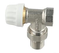 Honseadek Corps de vanne de radiateur DN15 DN20 Angle en laiton Vanne de régulation thermostatique sans tête M30 x 1,5 Filetage auto-régulant Installation verticale jusqu'à 85° (DN15)