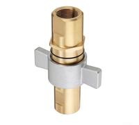 Honseadek Coupleur rapide hydraulique en laiton de 2,5 cm pour NPT pour applications de ligne humide, haute pression 3000 PSI filetage aile raccord déconnexion pour remorques à lit vivant