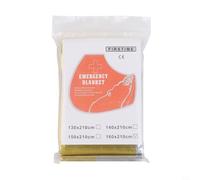 Honseadek Couverture solaire pour espace - Couverture de survie à isolation thermique pour la sécurité des premiers secours, le camping, la randonnée et l'alpinisme - Doré (160 x 210 cm)