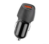 Honseadek Double chargeur 24 V pour véhicules mobiles et tablettes 30 W pour voiture USB rapide compatible avec 12 téléphones à plus de 38 W Noir