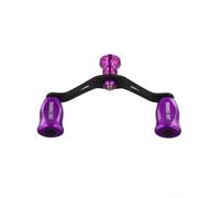 Honseadek Double poignée à bascule 25 g en fibre de carbone pour moulinet de tournage EXLSTLT pour Fuego, équipé d'une bille à double roulement pour un fonctionnement fluide (violet)