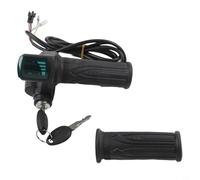 Honseadek Écran LCD Realmoment pour guidon de vélo avec compteur de gaz électrique ABS pour 36 V/48 V/60 V/72 V/84 V Efor Bike Scooter Tricycle Tension d'accélérateur Caoutchouc Métal