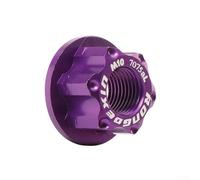 Honseadek Écrou de bride M10 x 1,0 en alliage d'aluminium pour verrouillage de roue arrière de vélo, pour écrou de moyeu de vélo et composant de fixation pour vélo et VTT (violet)