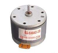 Honseadek EG 530AD 2B CCW Capestan Moteur pour magnétoscopes DC 12 V CCW 2400 tr/min pour enregistreurs à cassette, lecteurs CD, lecture audio précise