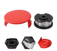 Honseadek Ensemble de cache-bobine et de fil avec capuchon de rechange en plastique pour tondeuse Einhell Lawn Li, compatible avec Gect 18 over 28 Tc Fil Tige 4,9 m pour pièces de jardin