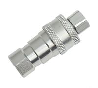 Honseadek Ensemble de coupleurs hydrauliques à connexion rapide en acier au carbone G1/8 femelle avec résistance à la température pour la construction, la sylviculture, la presse hydraulique, le