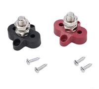 Honseadek Ensemble de jonction à goujons de distribution d'énergie de batterie 48 V DC M10 avec écrous en acier inoxydable et entretoise en laiton pour camping-car, camion pour autocar