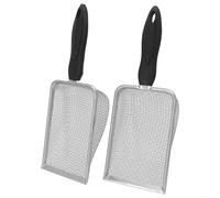 Honseadek Ensemble de tamis de sol multifonction avec poignée bien conçue - 2 pièces - Outil de tamis de jardin pour filtrer la saleté et le sable - Facile à transporter - En acier inoxydable