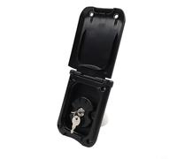 Honseadek Entrée d'eau par gravité avec verrou et couvercle, trappe de remplissage d'eau douce, construction ABS avec 32 mm ID/38 mm OD pour une utilisation en extérieur (noir)