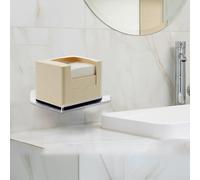 Honseadek Étagères murales transparentes pour salle de bain - 5. 9 étagères flottantes en acrylique pour cuisine et bureau non percés - Installation profonde résistante à la rouille avec F (2)