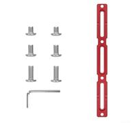 Honseadek Extension de cage pour bouteille d'eau de vélo, adaptateur de support en alliage d'aluminium avec changement de position de trou réglable pour cadre de vélo de route et VTT (rouge)