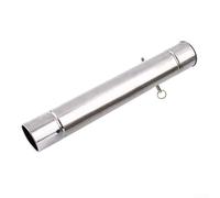 Honseadek Extension de cheminée en acier inoxydable de 30 cm avec valve réglable pour une sortie de chaleur coupe-vent, ajustement sûr pour les conduits de 6 cm de diamètre