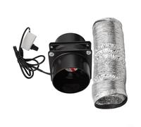 Honseadek Extracteur d'air régulateur avec bobines de cuivre Fonctionnement silencieux Abri de jardin Plus Cuisines 5 W Vitesse écoénergétique Alimentation USB Conduit de ventilation pour ventilateur