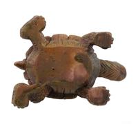 Honseadek Figurine de jardin tortue en résine pour extérieur, statue, terrasse, pelouse, jardin, aquarium, décoration d'intérieur, sculpture marron, poisson