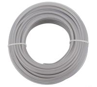 Honseadek Fil d'acier de 3 mm de long pour débroussailleuse, corde de rechange robuste de 15 m de long pour débroussailleuse en nylon gris