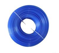 Honseadek Fil de tonte rond en nylon bleu robuste de 1,6 mm x 100 m, pour débroussailleuse électrique à essence, entretien de la pelouse