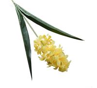 Honseadek Fleurs de jacinthe artificielles pour mariages et décoration d'intérieur, arrangement floral élégant avec aspect réaliste, fleurs printanières en tissu pour la vie (jaune)