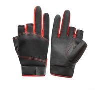 Honseadek Gants de pêche antidérapants avec tissu en néoprène pour combinaison de plongée, design à trois doigts pour la pêche, la chasse et l'équitation, imperméables et résistants aux coupures