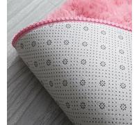 Honseadek Grand tapis à poils longs avec design antidérapant - Tapis rond en peluche pour chambre à coucher - Tapis doux et épais - Dos antidérapant - Sans danger pour les animaux et les enfants