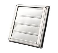 Honseadek Grille d'aération en acier inoxydable, 10,2 cm, 1,2 cm, avec persienne anti-retour, pour salle de bain, utilisation en intérieur et extérieur (100 mm)