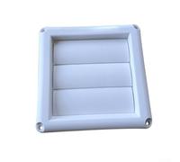 Honseadek Grille d'aération murale extérieure de 10,2 à 15,2 cm en polypropylène blanc avec 3 rabats - Installation facile - Peut être peinte et durable (100 mm)