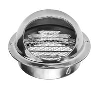 Honseadek Grille d'aération ronde en acier inoxydable avec persiennes pare-vent et capuche imperméable pour sèche-linge, salle de bain, cuisine, AC 75-200 mm (120 mm)