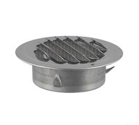 Honseadek Grille d'aération ronde en acier inoxydable, couvercle de conduit mural extérieur, sortie d'air résistante aux intempéries, moustiquaire en maille, hotte de ventilation antirouille (tube de